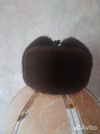 Норковая шапка мужская ушанка
