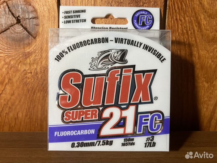 Sufix super 21 fluorocarbon 150м. 0.30мм. clear