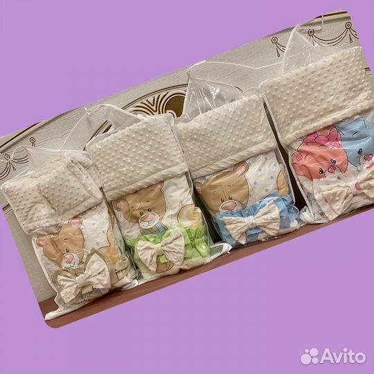 Комплект на выписку для новорожденного с одеялом
