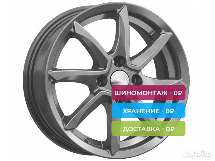 R15 4x98 6J ET38 D58,6 Скад Осака Графит
