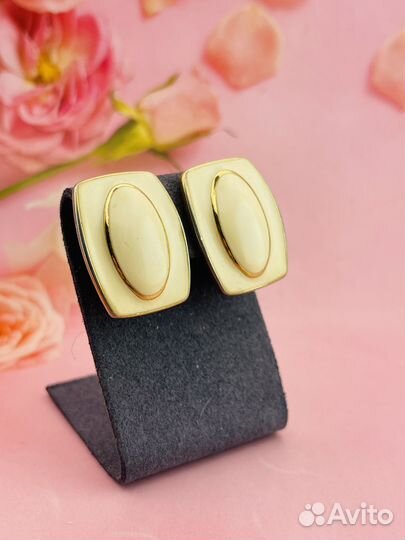 Серьги винтажные Monet 70 гг США К10 Д