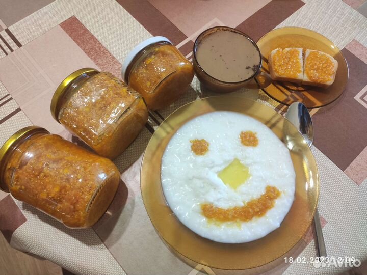 Банка мандариновое варенье с лимоном 390 мл