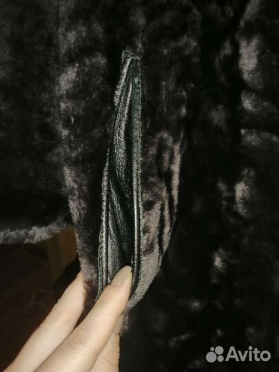 Шуба мутоновая с капюшоном