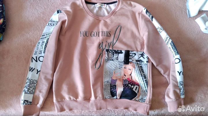 Вещи пакетом на девочку 8-10 лет за 1000