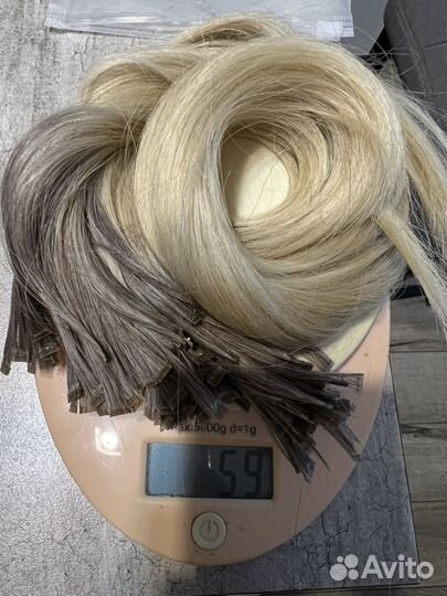 Волосы для наращивания 50 см блонд