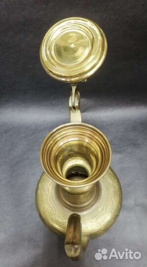 Винтажный латунный Кумган (кувшин), Индия