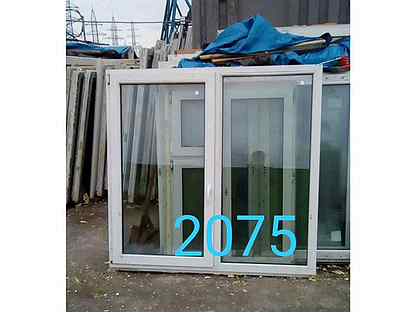 Окно бу пластиковое, 1560(в) х 1630(ш) № 2075