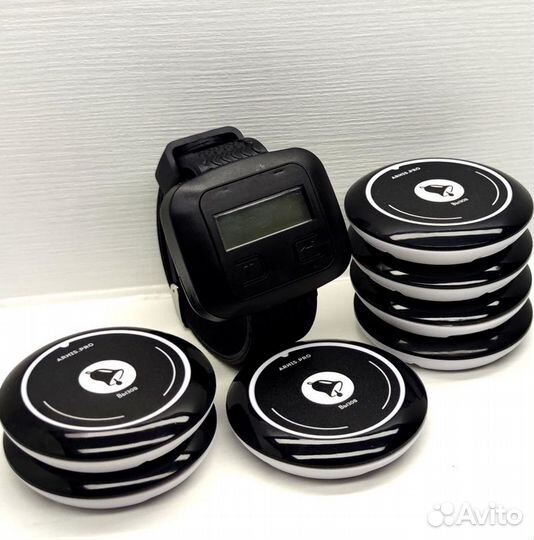 Кнопка вызова официанта в комплекте с часами