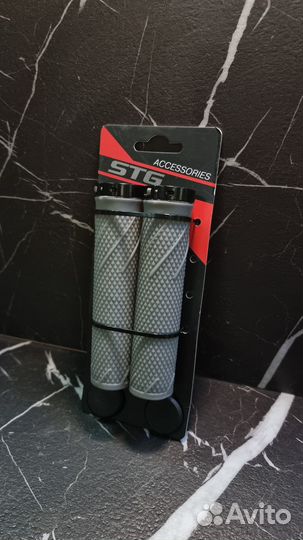 Грипсы STG SZ-056B, 135 мм, Lock-On, серый