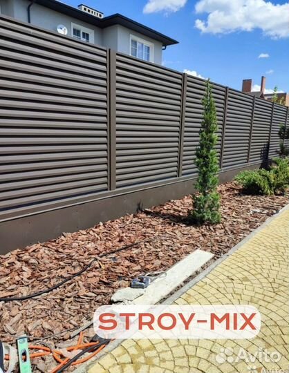 Металлический забор жалюзи