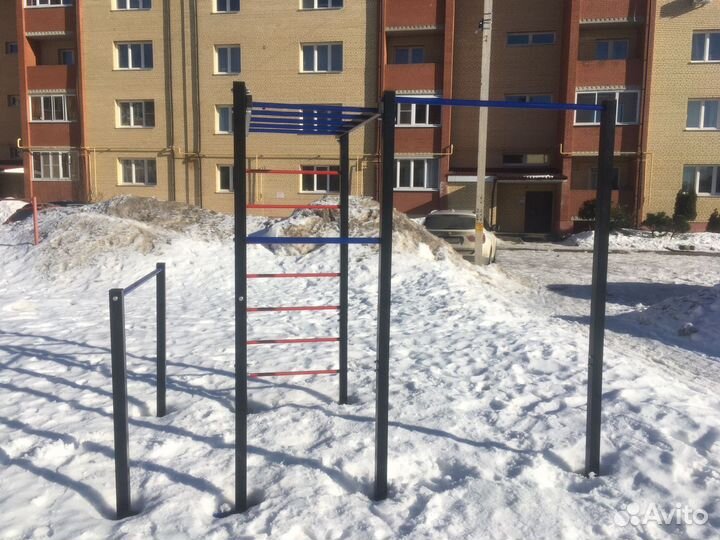 Воркаут площадка турник брусья усиленная