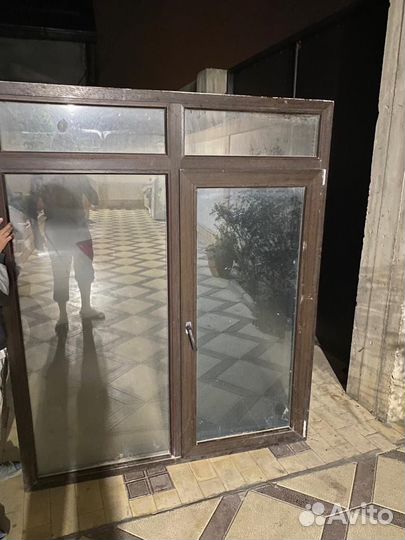 Окна пластиковые бу коричневые