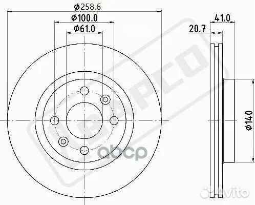 Диск тормозной renault