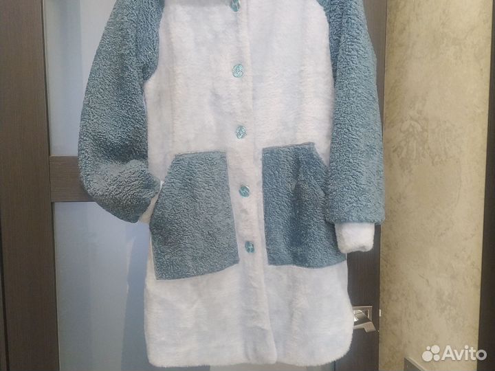 Красивая, комбинированная шубка 46 р