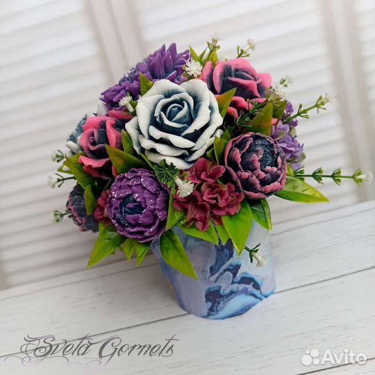 Букеты цветов из мыла