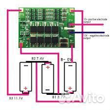 Плата защиты BMS 3S 40A (без балансира)