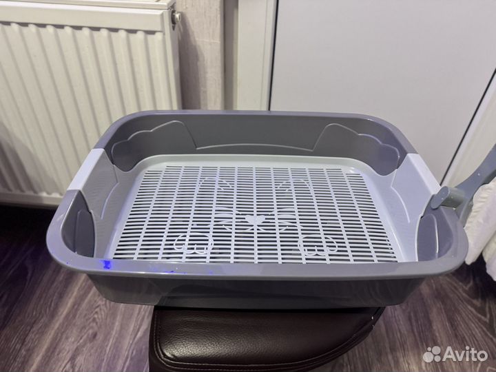 Лоток для кошек большой с сеткой и лопаткой