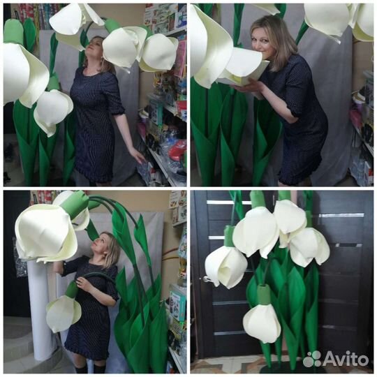 Подснежники из фоамирана, изолона