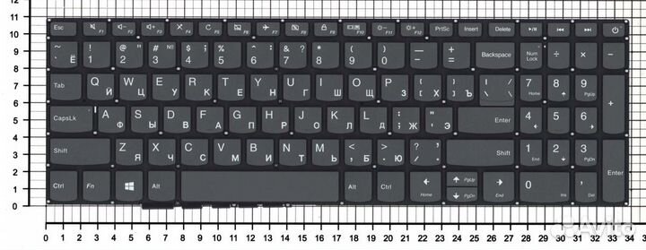 Клавиатура для Lenovo IdeaPad 320-15IAP серая