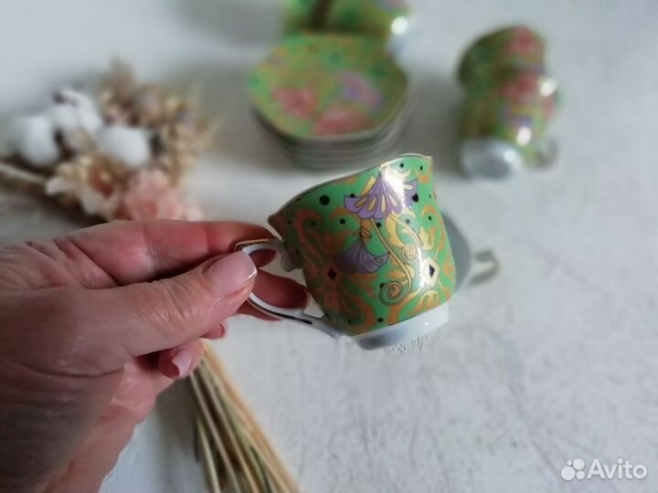 Сервиз кофейный с блюдцами набор посуды новый