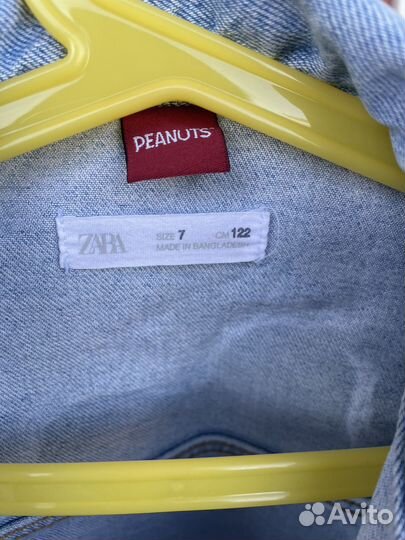 Куртка zara для девочки 122 джинсовая