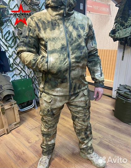 Костюм тактический Мох, мультикам, Олива Софтшел
