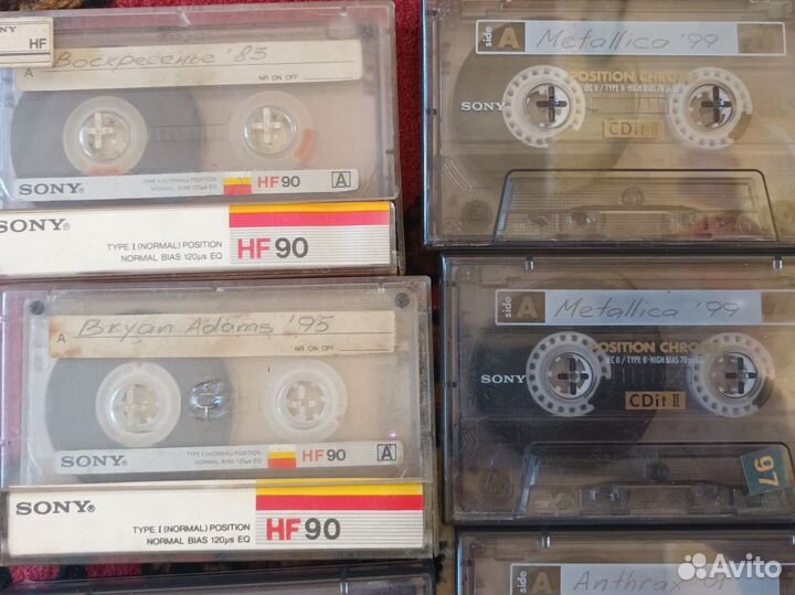 Аудиокассеты sony 90мин., хром