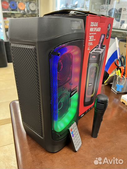 Колонка караоке ZQS 4245 мощный аккумулятор