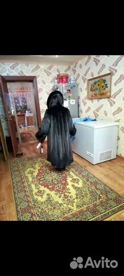 Шуба норковая с капюшоном