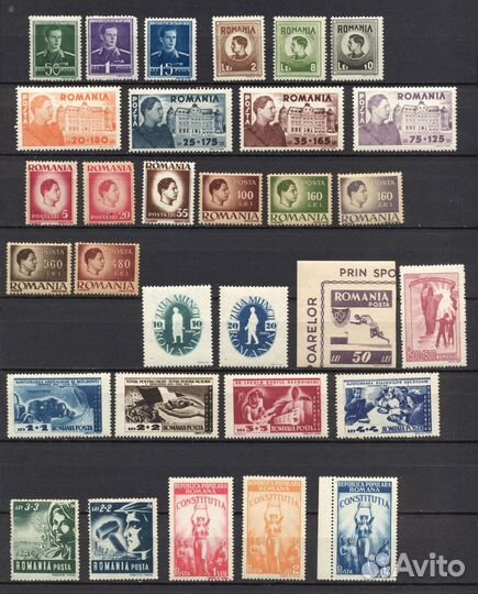 1944-53 Чистые** марки Европы: Румыния