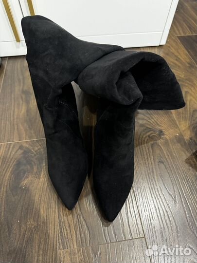 Сапоги женские замшевые