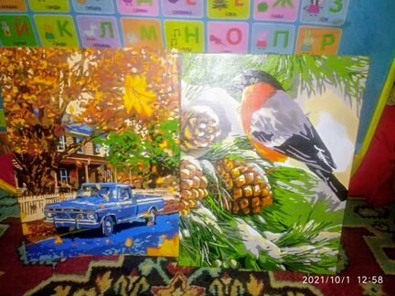 Много готовых картин по номерам обновила