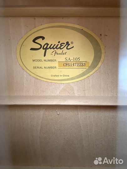 Гитара акустическая Fender Squier SA-105