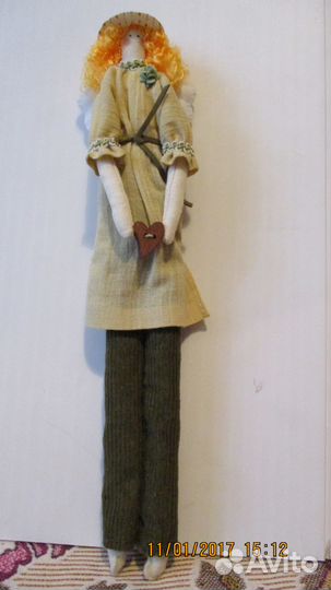 Текстильная кукла тильда