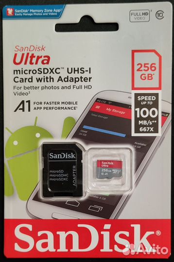 Карта памяти MicroSD SanDisk Ultra Android 256GB