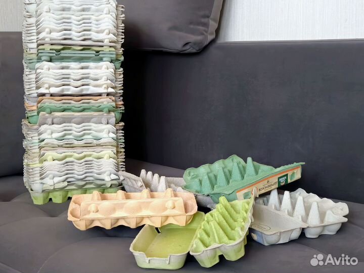 Лотки для яиц картон 50 шт разноцветные