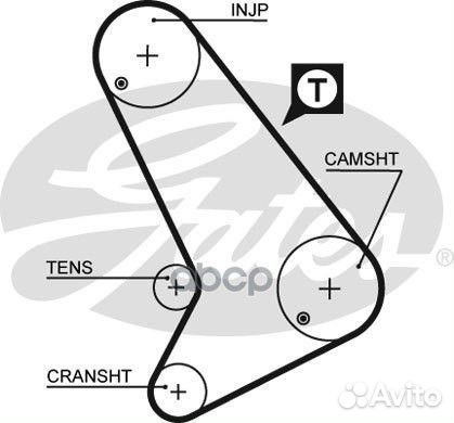 130x28 Ремень грм 5572XS Gates