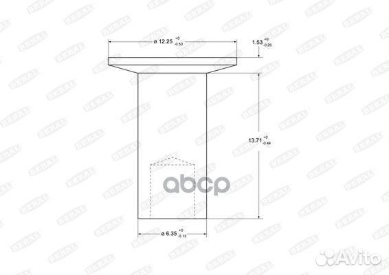 Заклепки крепления накладки тормозной L 8,5 (уп