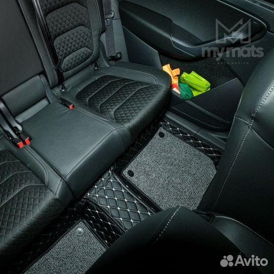 3D коврики из экокожи на Skoda