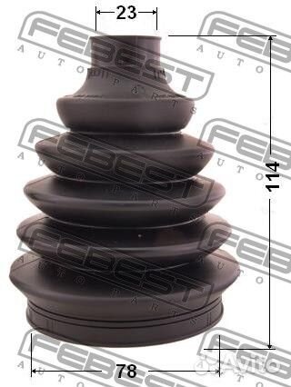 Пыльник шрус наружный комплект pvc 78x114x23