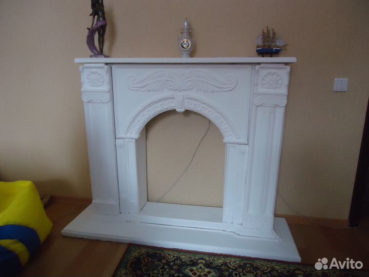Каминный портал. камин бетон