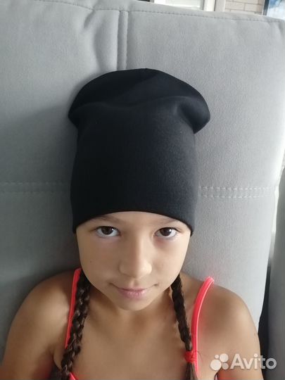 Шапка детская трикотажная двухслойная