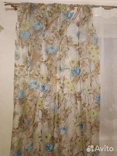 Штора тюль органза для кухни и не только