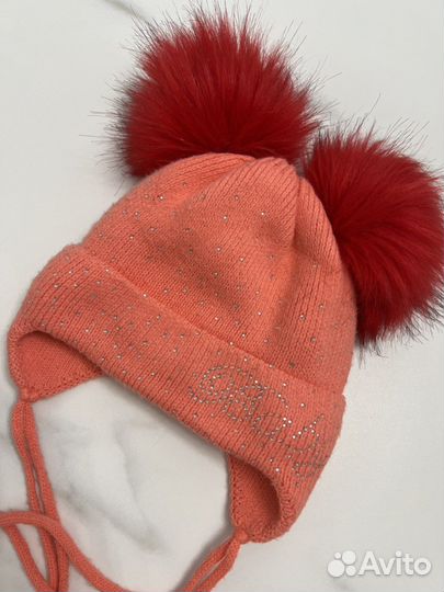 Комплект шапка и шарф 1-2 года