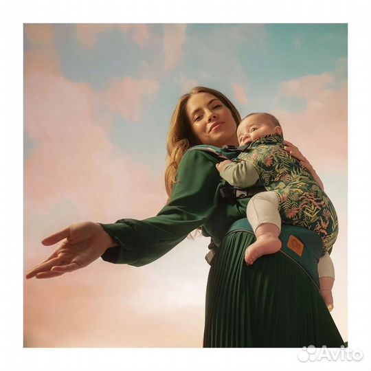 Рюкзак-кенгуру Kinderkraft Milo Nature Vibes, зеле