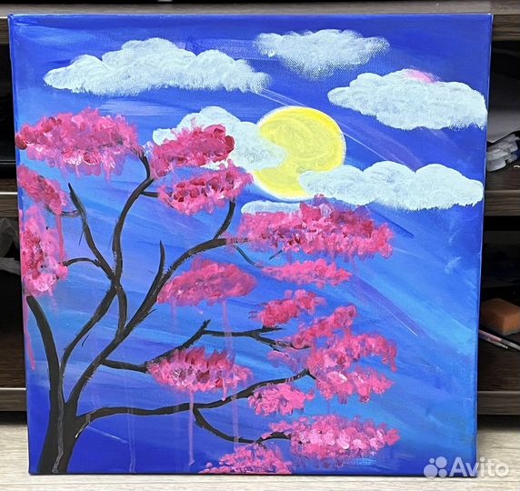 Картина акрилом на холсте