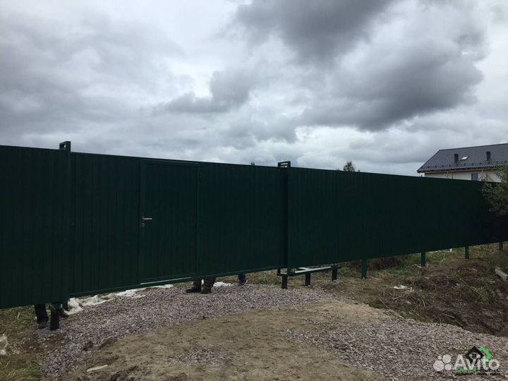 Заборы из профнастила / Заборы под ключ