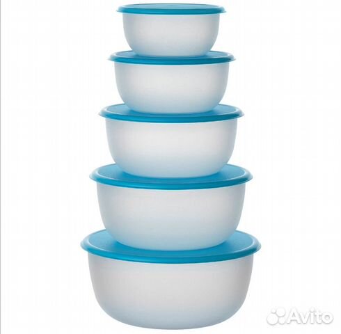 Набор контейнеров IKEA реда 5шт. Круглые. Новые