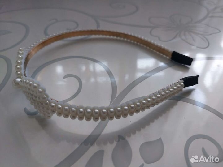 Жемчужный ободок для волос