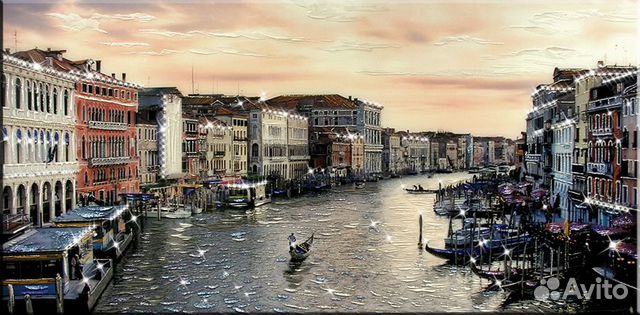 Картина Гранд канал 50х100(холст, Графис)
